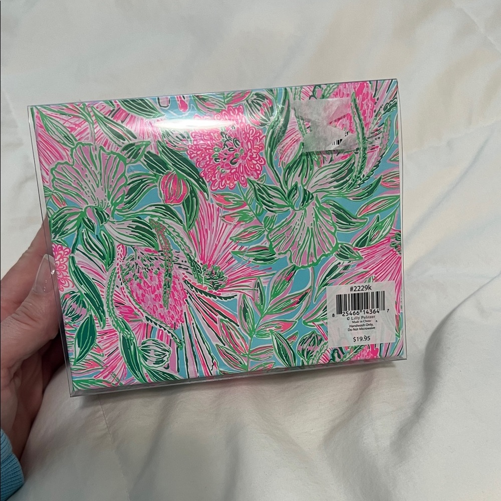 Lilly Pulitzer Pink and Gold Initial Mug - Picture 2 of 2